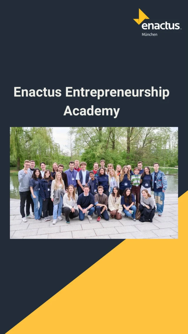 Want to become a social entrepreneur? Introducing: the Enactus Entrepreneurship Academy! ✨

Learn more about the journey our members embark on, and apply for Enactus Munich until the 5th of May through the link in our bio 🚀

#oneenactusgermany #makeanimpact #socialentrepreneurship
